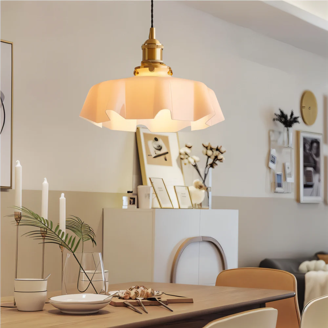 Pendant Lamp - Lumora - Flower Inspired Shade - Multiple Colour Options