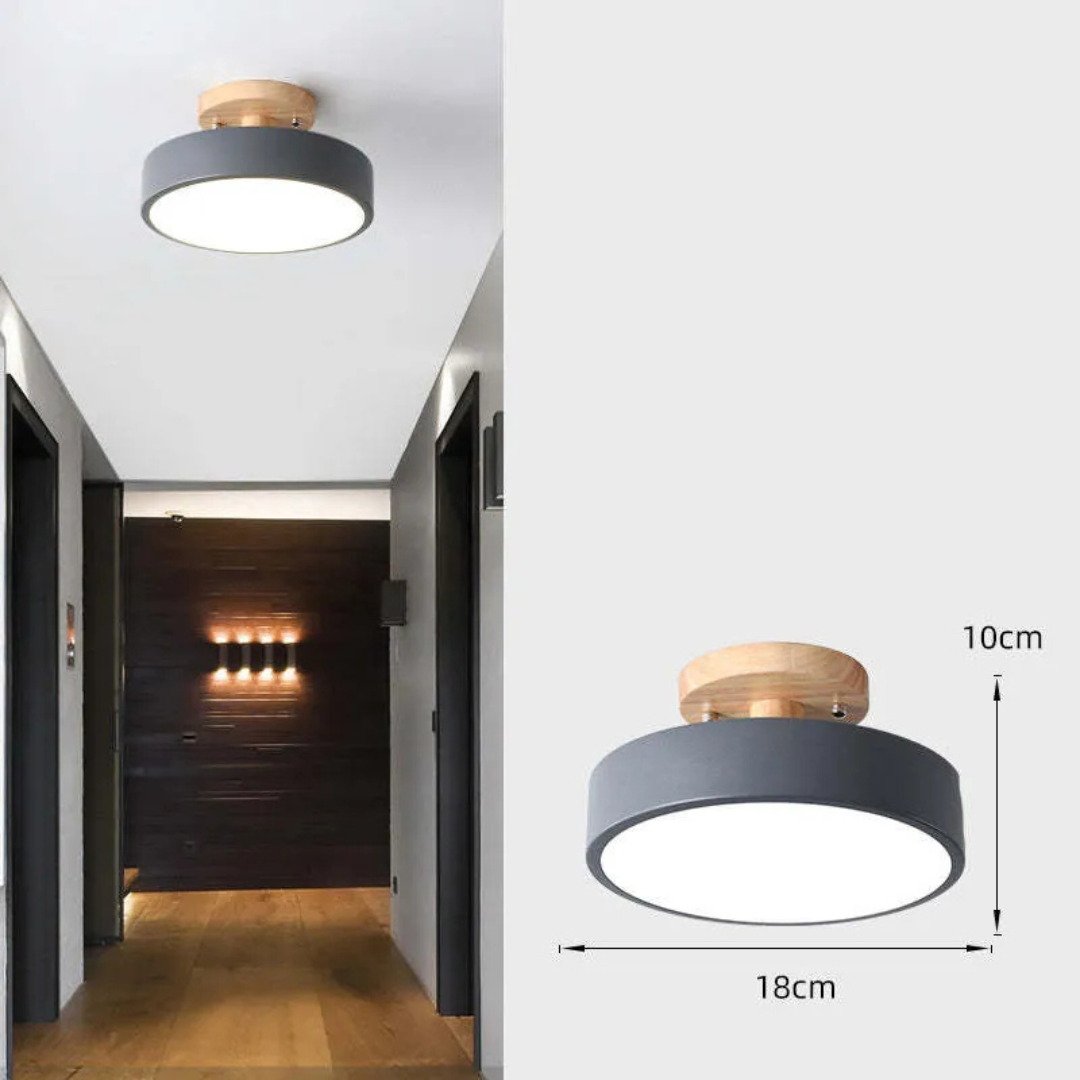 Wooden LED Ceiling Light - LignaGlow - Natural Accent - Warm Indoor Lighting