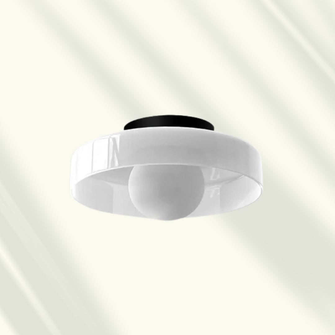 Ceiling Light Fixture - GlowMira - Modern Glass Surface - LED Ambient Lighting