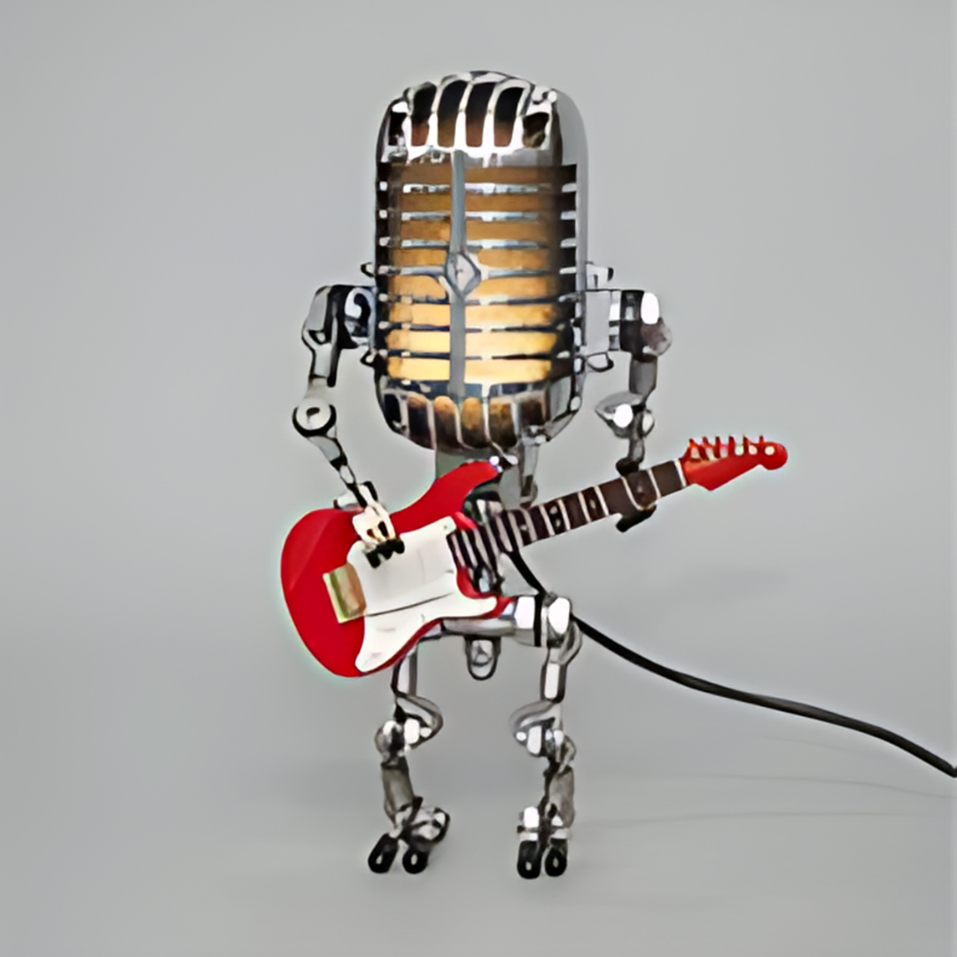 Table Lamp - MechaGlow - Metal Robot Look - LED Compatible Accent Light