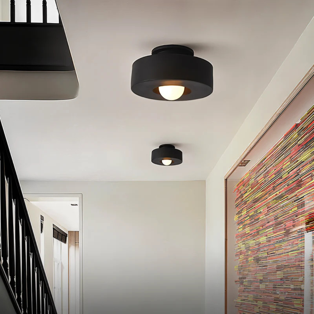 Modern Round LED Ceiling Light - LumoSphere - Adjustable Brightness - Multiple Finish Choices