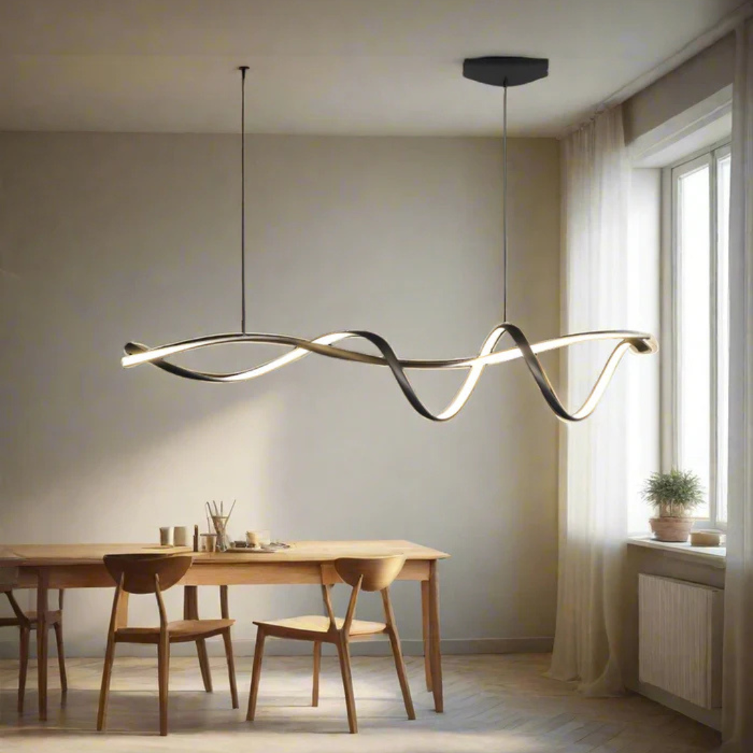 Modern LED Pendant Dining Table Lamp - Lumora - Adjustable Height - Sleek Aluminium Finish