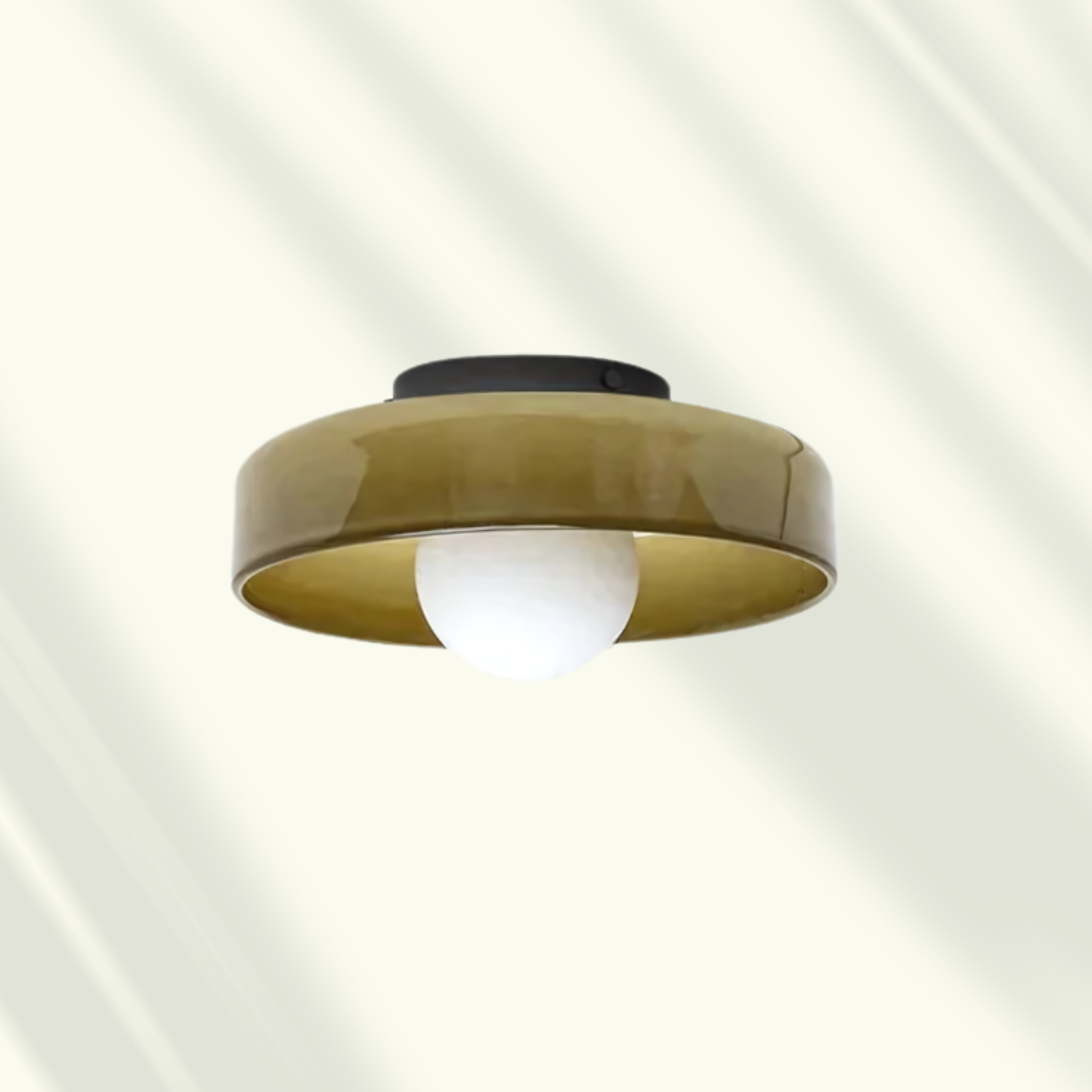 Ceiling Light Fixture - GlowMira - Modern Glass Surface - LED Ambient Lighting