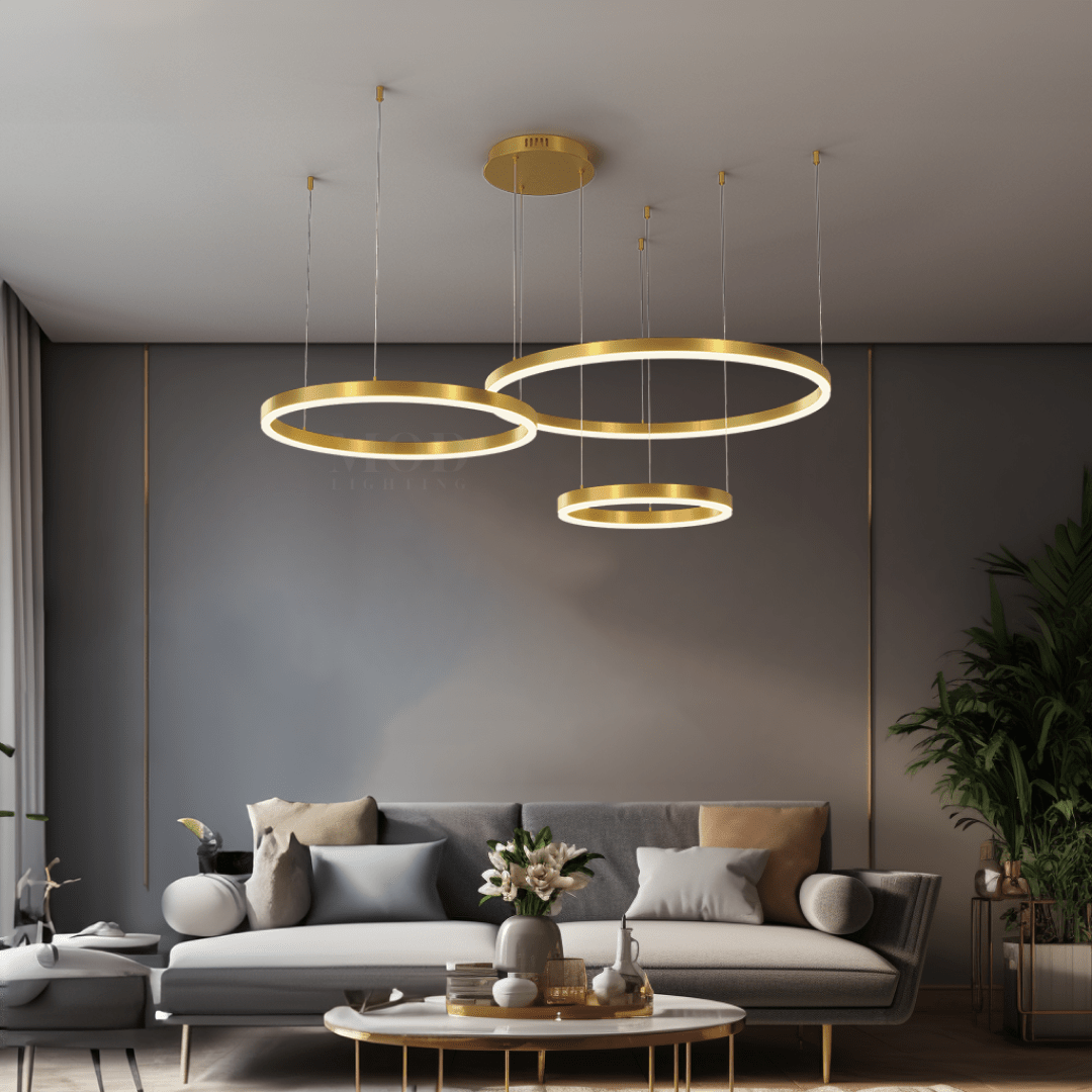 Ring Chandelier - Auravelle - Suspended Elegance - Multi-Ring Fixture