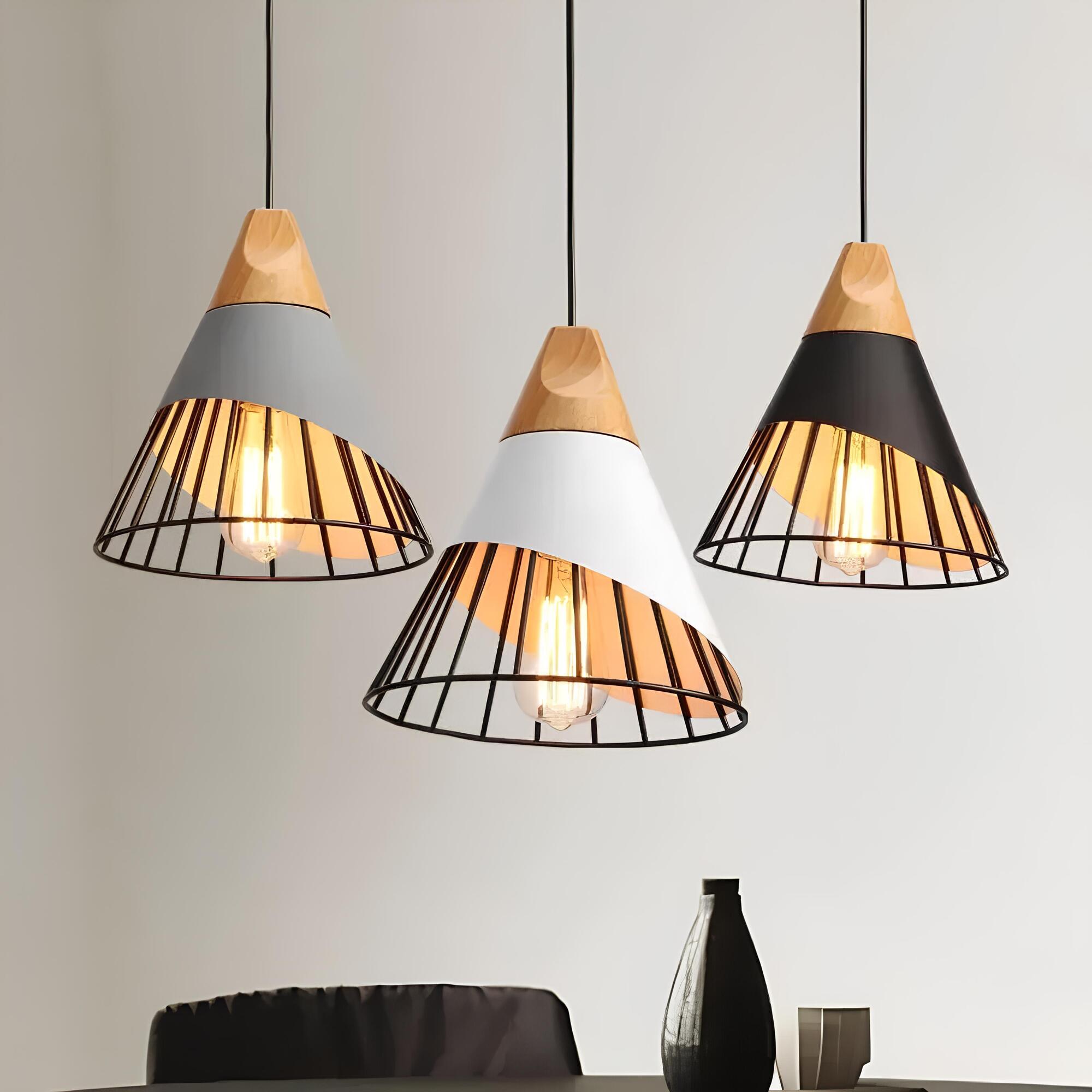Industrial Pendant Lamp - IronGlow - Open Cage Style - Modern Loft Lighting
