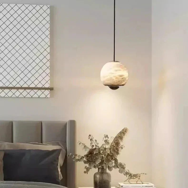 Elegant Scandinavian Marble Pendant Lamp - LumaStone - Timeless Elegance - Ideal for Modern Interiors